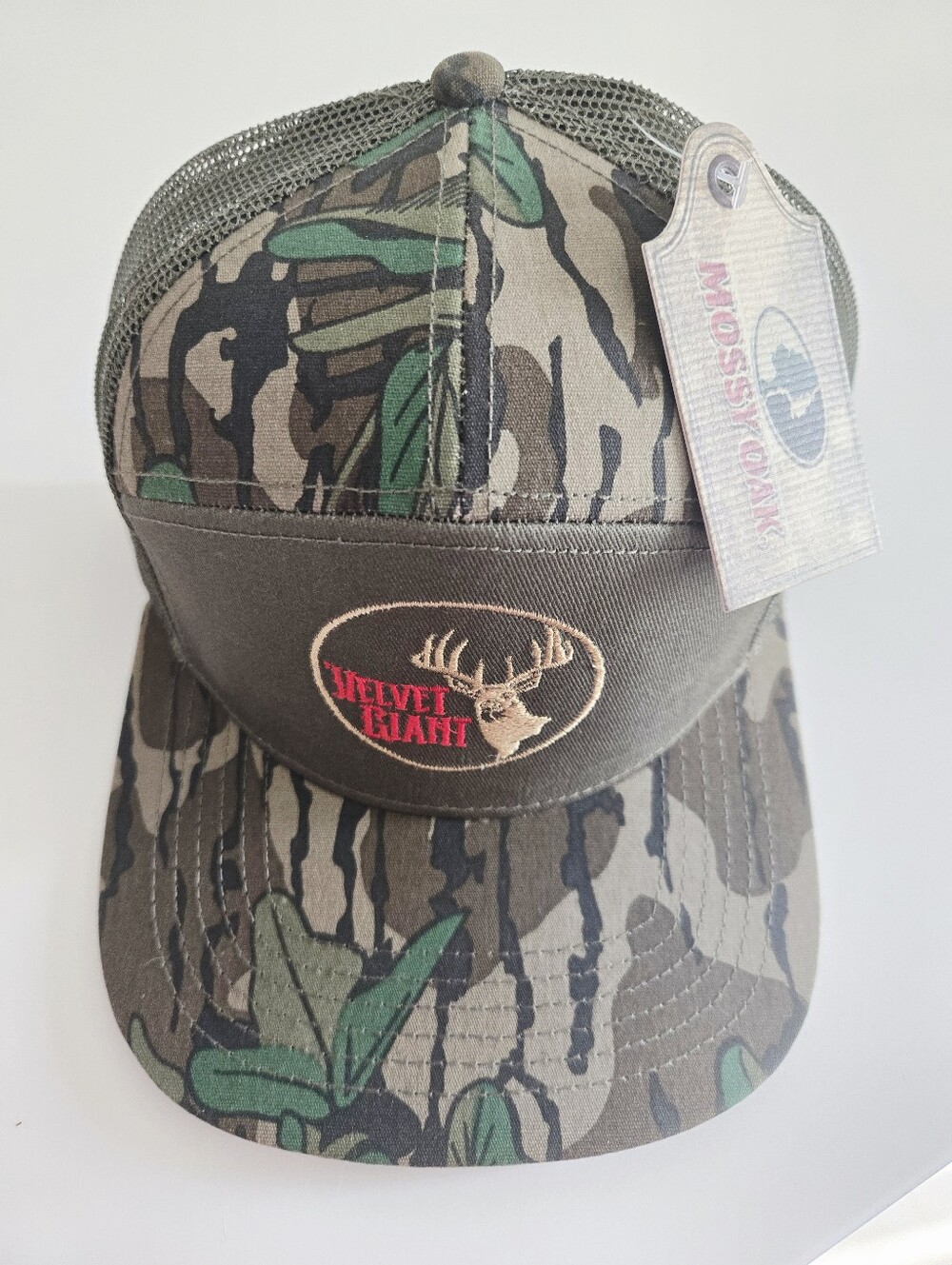 NWT Mossy Oak Camo Trucker Hat Velvet Giant Deer Buck Snapback Hunting